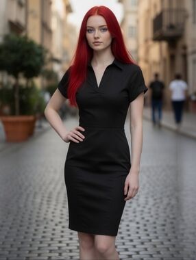 EUC J Crew Size XL Black Cotton Collared Shirt Dress!!